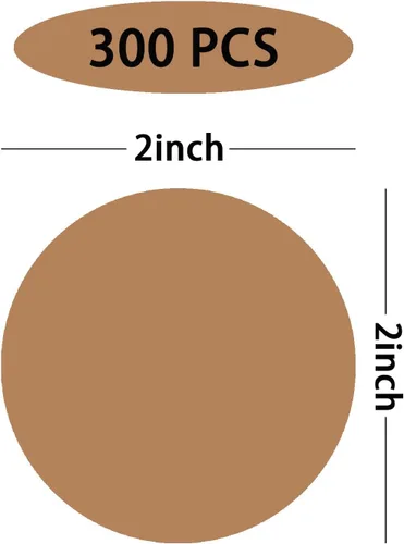 Vista 3 de STARLIBOO Calcomanías de puntos, círculos extraíbles de 2 pulgadas, 540 unidades de colores, para escribir para ventas de garaje (marrón)