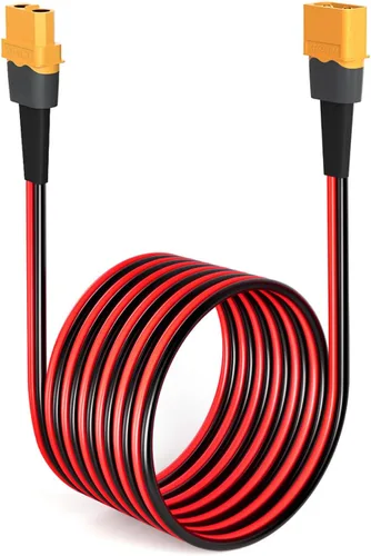 Vista 9 de ELFCULB 10AWG 2FT XT60 Cable de Extensión 2 6 10 20 35 50 75 100FT Conector XT60 Hembra a Macho para Batería RC Estación de Energía Portátil Panel