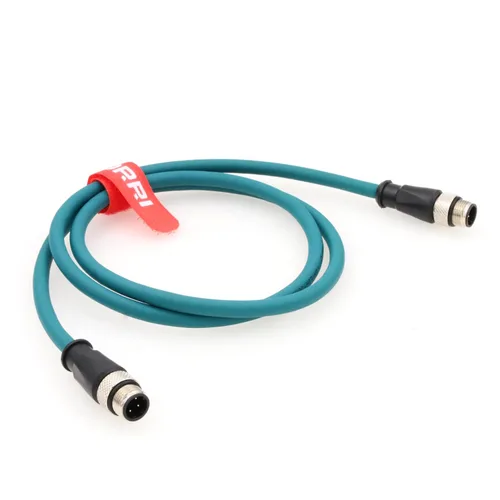 Vista 2 de M12 4Pin D-Code macho a D-Code Extensión macho Ethernet blindado Cat5 Cable para automatización industrial (1M, azul)