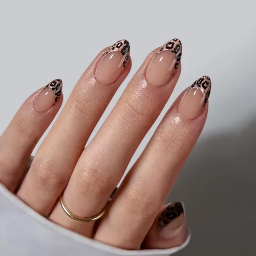 Vista 18 de BTArtbox - Uñas a presión, color crema de vainilla, cuadrado corto, melocotón degradado, 32 unidades 2+ Weeks Wear, Salon-Quality Natural Nails