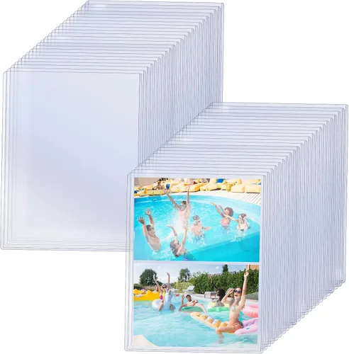 Vista 10 de 10 fundas rígidas para tarjetas de 5 x 7 pulgadas, protectores rígidos para tarjetas, protectores de hojas de páginas, de plástico duro, carga