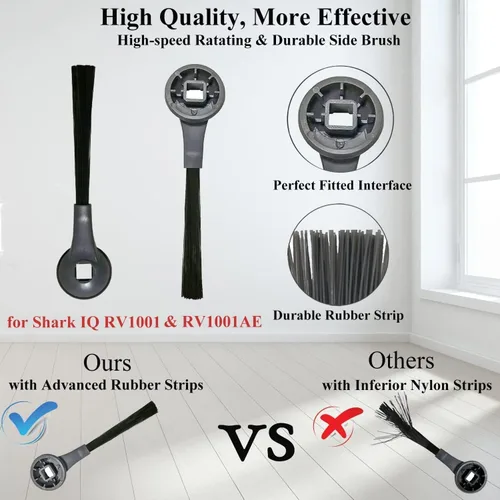 Vista 4 de Para Shark IQ RV100AE RV1000 UR1000SR Partes de vacío principal/lateral cepillo y filtro RV1001 AV970 AV993 RV912S AV1002AE robot aspirador