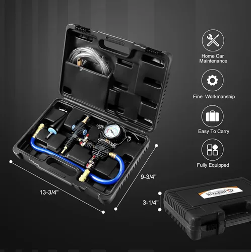 Vista 8 de JIFETOR Radiador Refrigerante Recarga Sistema de Enfriamiento Vacío Purga Estuche negro