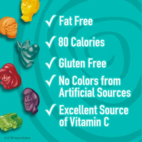 Vista 6 de Scooby-Doo Snacks con sabor a frutas, sin gluten, aperitivos para niños, 10 unidades, 8 onzas (paquete de 8)