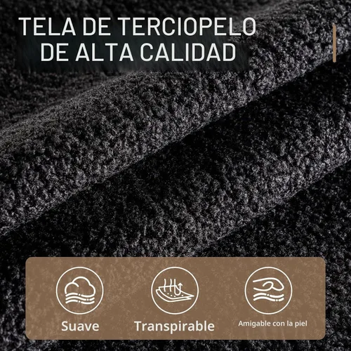 Vista 4 de ClinQ Silla giratoria de barril acento, juego de sillas redondas tapizadas de teddy extragrandes, silla de tocador moderna de lujo de 360°