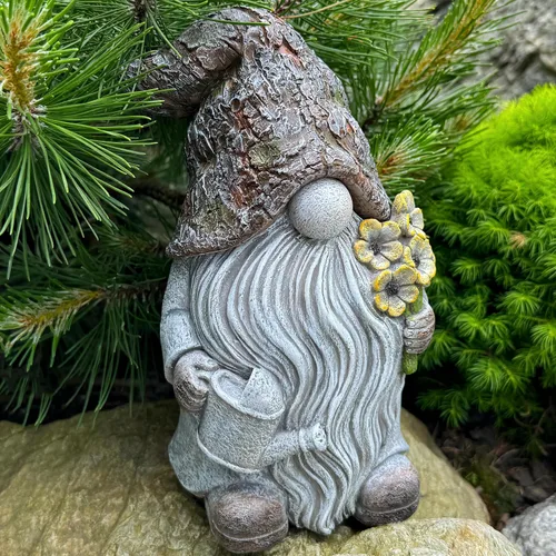 Vista 9 de Mood Lab Gnomo de jardín – Figura de gnomo de llave – Estatua de césped de 9.25 pulgadas – para decoración al aire libre o de la casa