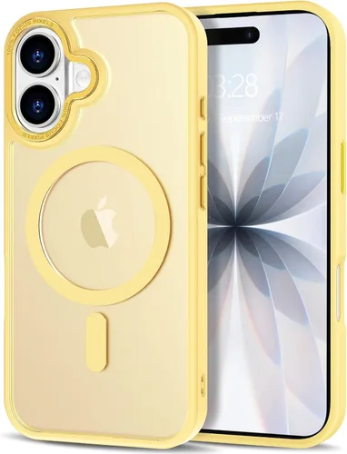 Vista 171 de Anuck - Funda magnética para iPhone 11 compatible con MagSafe, carcasa trasera mate translúcida dura, borde de TPU, delgada, resistente a impactos