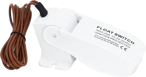 Vista 2 de Sanuke Bomba de achique para botes DC 12V 24V 32V, bomba de agua marina con interruptor flotante, color blanco