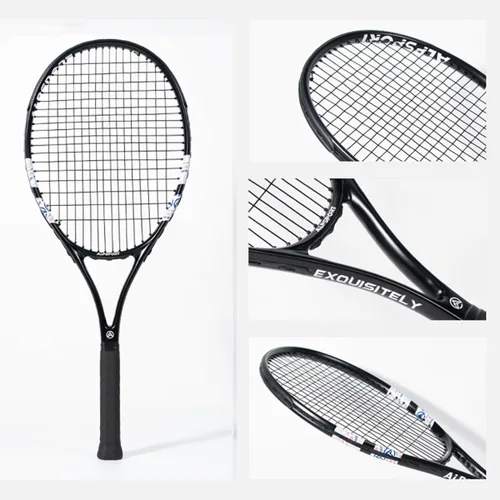 Vista 2 de ALP - Raqueta de tenis de 27 pulgadas, potente cabeza pesada de 4 3/8 pulgadas para adultos, raqueta duradera preencordada con 1 bolsa de transporte