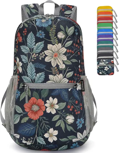 Vista 22 de ZOMAKE Mochila ligera y plegable, pequeña mochila de viaje