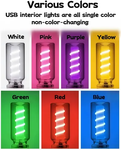 Vista 3 de Luz nocturna USB para automóvil, lámpara de filamento LED retro regulable táctil, mini luz ambiental USB para interior de vehículo, dormitorio