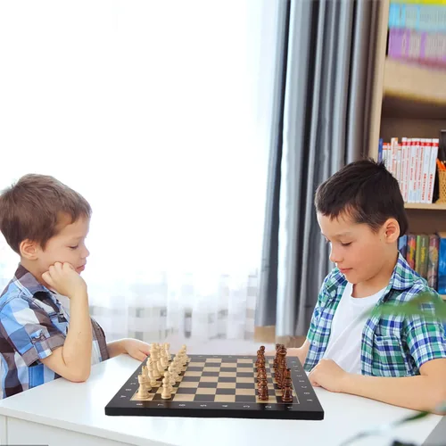 Vista 7 de GSE - Tablero de ajedrez profesional para torneo, con incrustaciones de Negro