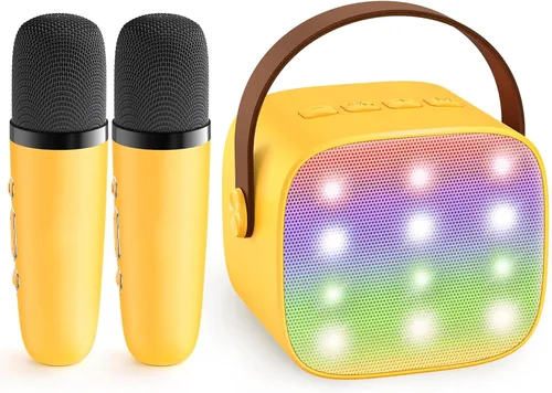 Vista 22 de YLL Máquina de karaoke para niños y adultos, regalos de cumpleaños para Negro