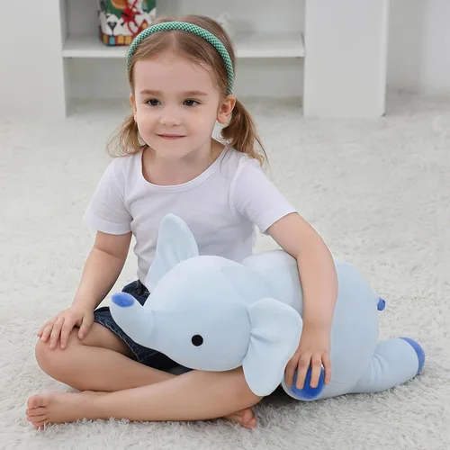 Vista 5 de OurHonor Animales de Peluche con Peso, Peluche de Elefante con Peso de 4.2lbs de 24 Pulgadas de Felpa Suave, Almohada de Elefante de Peluche