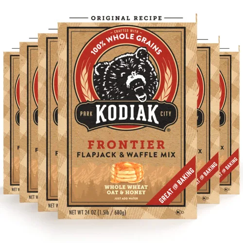 Vista 10 de PPasteles Kodiak grano integral combinación de Power Cakes Flapjack y Waffle, original suero de leche, 20 onzas (1lbs 4 onzas)