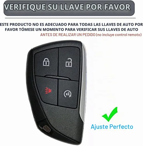 Vista 2 de para Funda de Llavero de Chevy Protector de Llave Compatible con 2021-2025 Chevy Tahoe Suburban GMC Yukon Denali Silverado Llaves Inteligentes