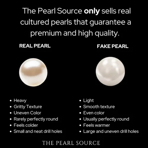 Vista 5 de THE PEARL SOURCE AAAA Quality 14K Gold Plated Sterling Silver White Freshwater Real Pearl Earrings for Women