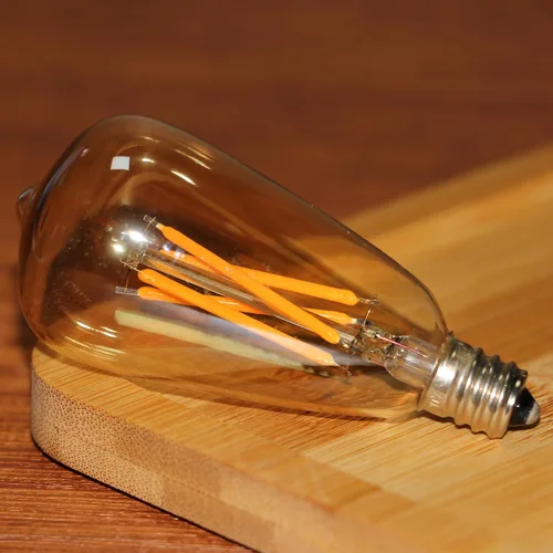 Vista 5 de Paquete de 6 bombillas LED Edison ST38 E12 vintage LED Edison equivalente a 40 W, 10000 horas, 4 W, 2200 K, bombillas de repuesto para lámpara
