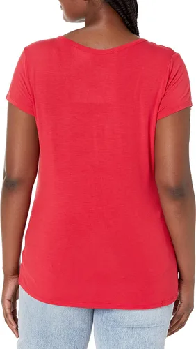 Vista 3 de Ultra Game Camiseta de mujer NBA Oficial con cuello en V y strass de manga corta