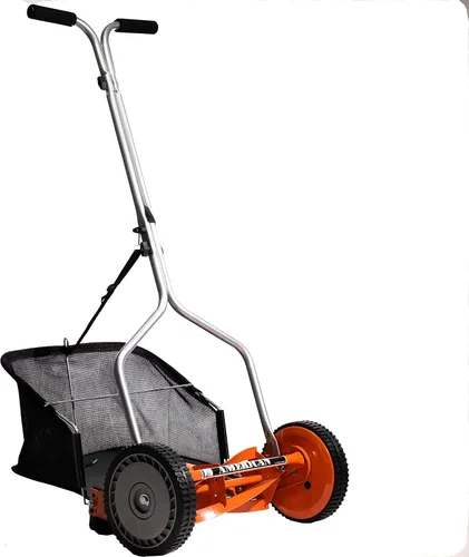 Vista 8 de American Lawn Mower - Cortacésped de 14 pulgadas con carrete de empuje de 4 cuchillas + sacapuntas de mano