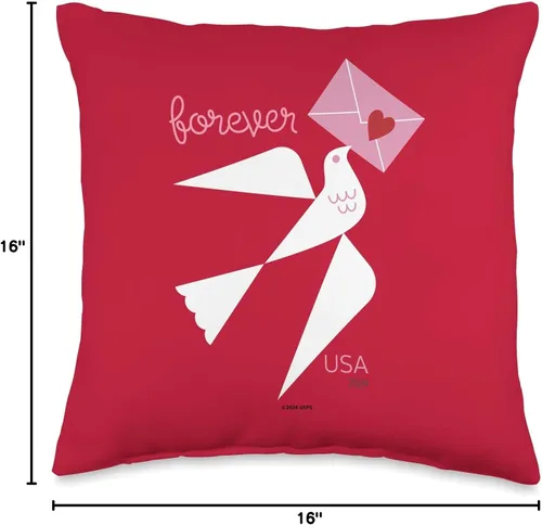 Vista 4 de USPS Love Bird - Almohada para el día de San Valentín