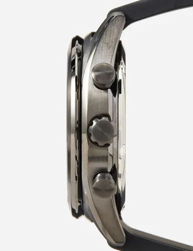 Vista 3 de Seiko Herren-Uhr Quarz Edelstahl mit Silikonband