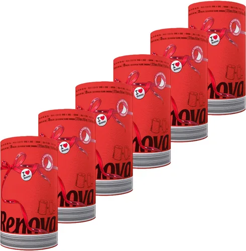 Vista 7 de Renova - Juego de rollos de toallas de papel, 2 rollos, 2 capas, 120 hojas altamente absorbentes, eleva tu imagen con estilo profesional y Amarillo