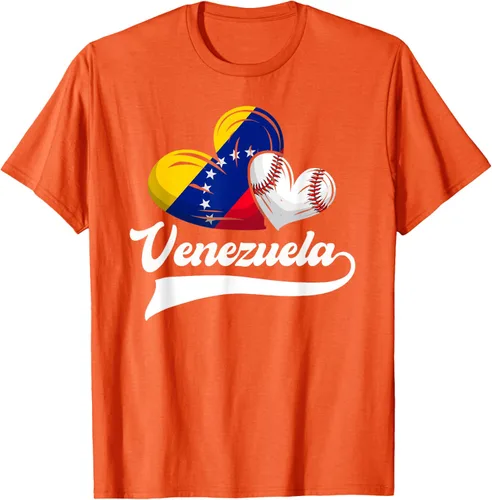 Vista 94 de Camiseta de béisbol venezolana con diseño de corazón y bandera de Venezuela, Negro