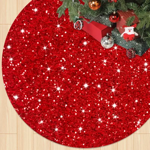 Vista 9 de FOTSHARER Falda negra para árbol de Navidad de 21 pulgadas, faldas de terciopelo para árbol de Navidad de mesa, falda de árbol de Navidad