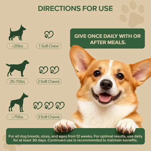 Vista 7 de Probióticos para perros – Probióticos para perros para levadura, picazón en la piel y oídos con picazón, salud digestiva, alivio de la diarrea