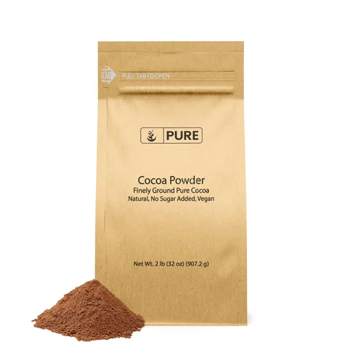 Vista 4 de Pure Original Ingredients Paquete de chocolate caliente, goma guar y cacao en polvo, 2 libras cada uno