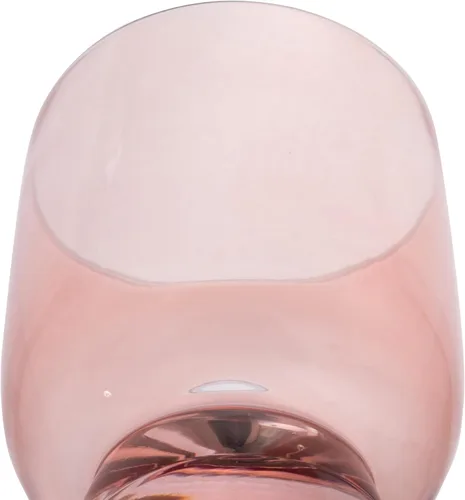 Vista 2 de Creative Co-Op Vasos soplados a mano, 6 onzas, cristalería de 4 colores surtidos, multicolor