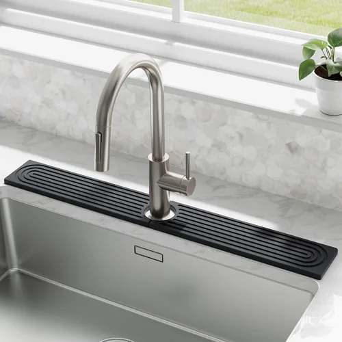 Vista 12 de DK177 Tapete para grifo para fregadero de cocina, bandeja de piedra absorbente de agua para fregadero, tapete de grifo de secado rápido