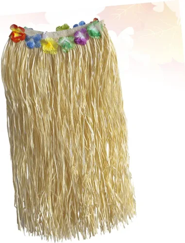Vista 8 de Toyvian Vestido de fiesta hawaiano, disfraz de Luau Hula de hierba tropical, disfraz de fiesta de Luau para mujer, traje hawaiano de fiesta