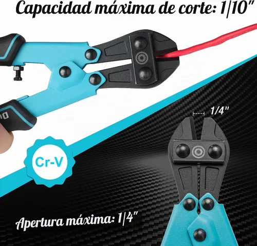 Vista 4 de DURATECH Mini cortador de pernos de 8 pulgadas con mango ergonómico