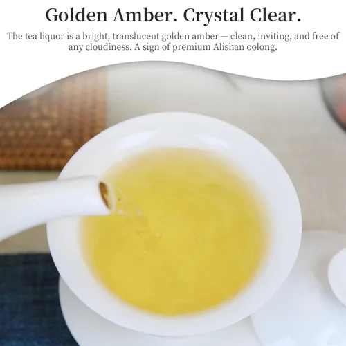 Vista 5 de XIXICHA Alishan Oolong Tea Hoja Suelta Grado AAA Taiwán Alta Montaña Gaoshan Ulong Té Taiwán Té Verde Taiwanés Té Oolong Verde Floral y Afrutado