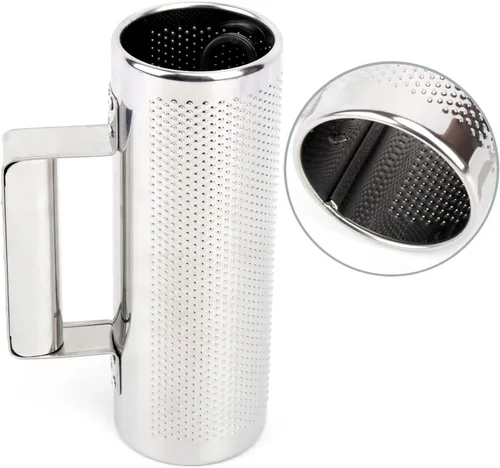 Vista 5 de Metal Guiro Instrumentos Musicales de Percusión de Mano de Acero Inoxidable con Raspador 8" 3