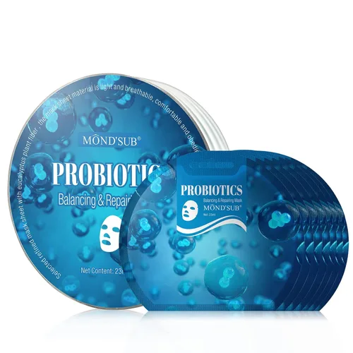 Vista 10 de MOND'SUB Mascarilla reafirmante facial de oro de 24 quilates (6 piezas) – Mascarilla facial antienvejecimiento, iluminadora, hidratante, hidratante