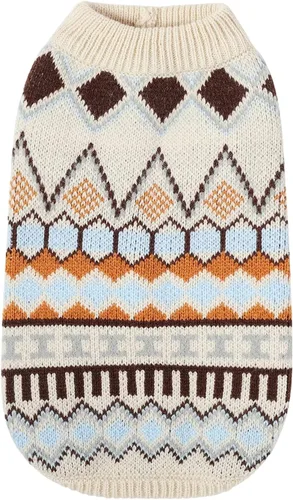 Vista 5 de Suéter suave y cálido para perro, suéter de punto para gato, suéter clásico grueso para mascotas, lindo suéter de invierno para cachorros, ropa
