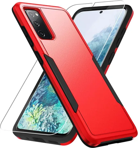 Vista 7 de Samung S20 FE 5G - Funda protectora para Samsung Galaxy S20 FE 5G, con protector de pantalla [probada contra caídas de grado militar], funda Negro
