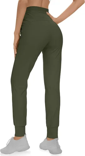 Vista 2 de TARSE Pantalones deportivos para mujer con bolsillos y cordón para correr