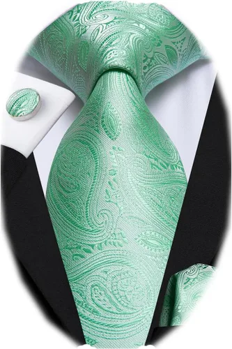 Vista 24 de Dubulle Corbata tejida de cachemira para hombre y gemelos de pañuelo para hombre, conjunto de gemelos para boda formal y negocios