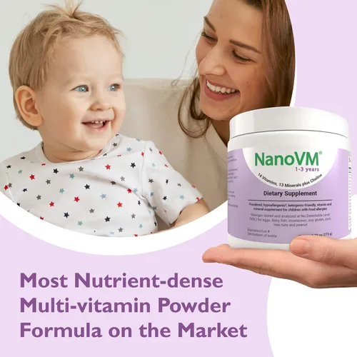 Vista 7 de 1-3 años, multivitamínico sin alérgenos para niños, suplemento dietético sin sabor, suplemento en polvo con 14 vitaminas y 13 minerales, vitaminas
