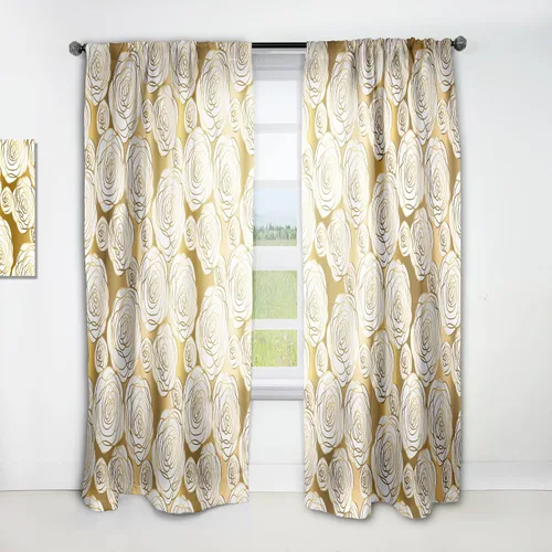 Vista 7 de DesignQ Cortinas opacas con patrón circular pastel retro II para dormitorio, cortinas para sala de estar, cortinas con aislamiento térmico, panel