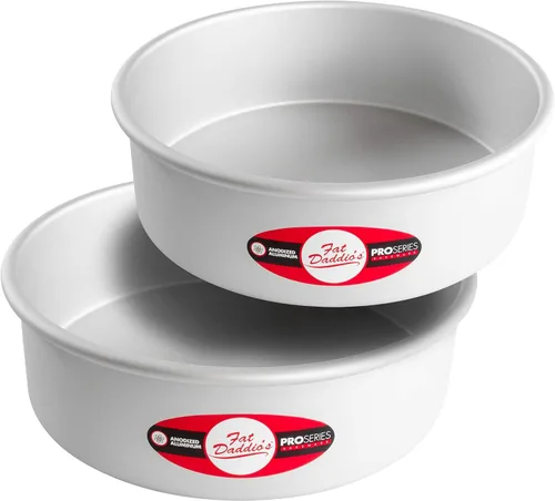 Vista 40 de Fat Daddio's Juego de moldes para pasteles redondos uniformes de aluminio anodizado de 4 niveles, profundidad de 2 pulgadas