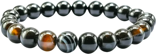 Vista 57 de Amazing Gemstone Crystal Bracelet for Women Men's Gifts - Protection Healing Crystal Bracelet - 8mm Gemstone Beaded Stretchable Bracelet Pulseras