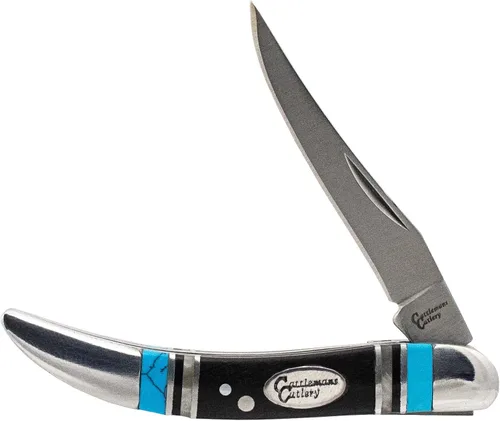 Vista 10 de Cattlemans Cutlery Cheyenne Series Blue Horizon Stockman - Cuchillo de bolsillo plegable, 3 cuchillas de acero inoxidable en 1 cuchillo