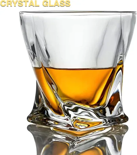 Vista 7 de Mfacoy Juego de 4 vasos de whisky al estilo antiguo