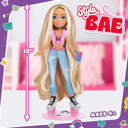 Vista 5 de Just Play Style Bae Dylan - Muñeca de moda y accesorios de 10 pulgadas, 28 piezas, juguetes para niños a partir de 4 años