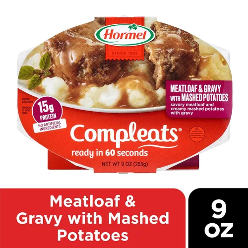 Vista 3 de HORMEL COMPLEATS Pastel de carne y salsa con puré de papas bandeja para microondas, 9 onzas (paquete de 6)